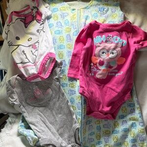 Hello Kitty Pink and Gray Bodysuit Collection